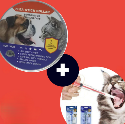 Collar Antipulgas + Jeringa dosificadora